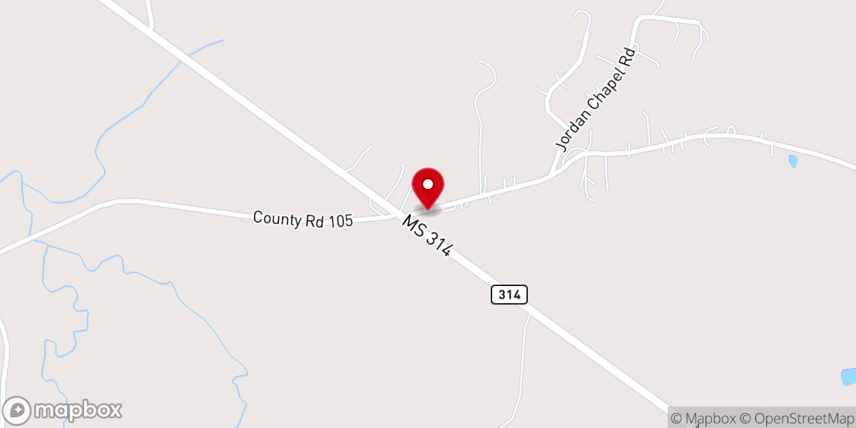 Map showing location of Buford Chapel United Methodist