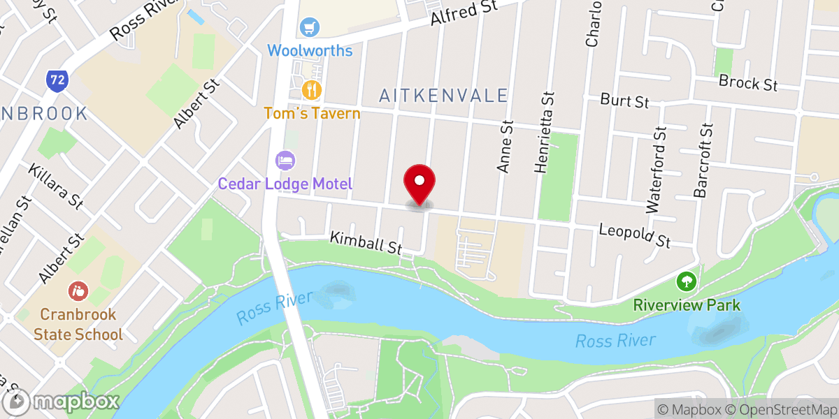 Map showing location of Water of Life Community Church: Townsville