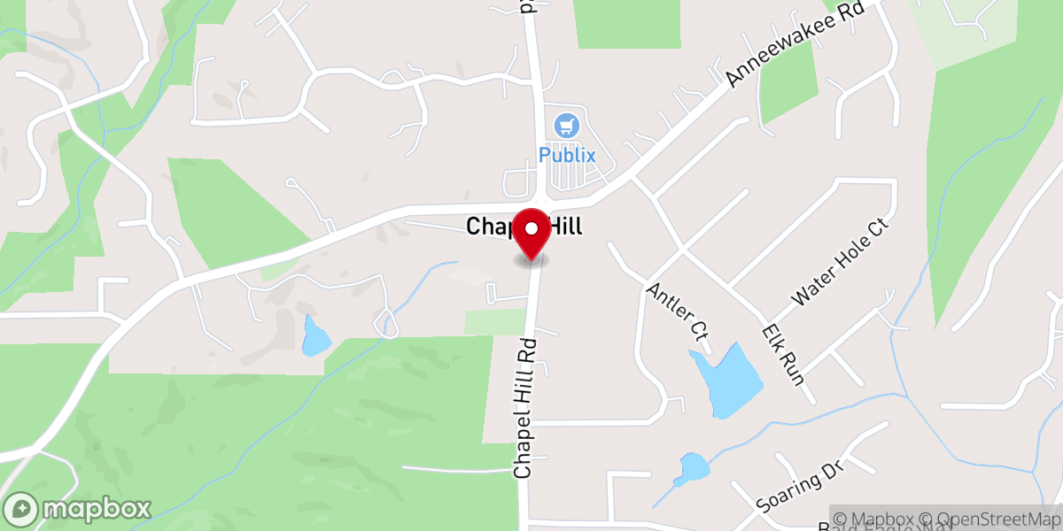 Map showing location of Chapel Hill