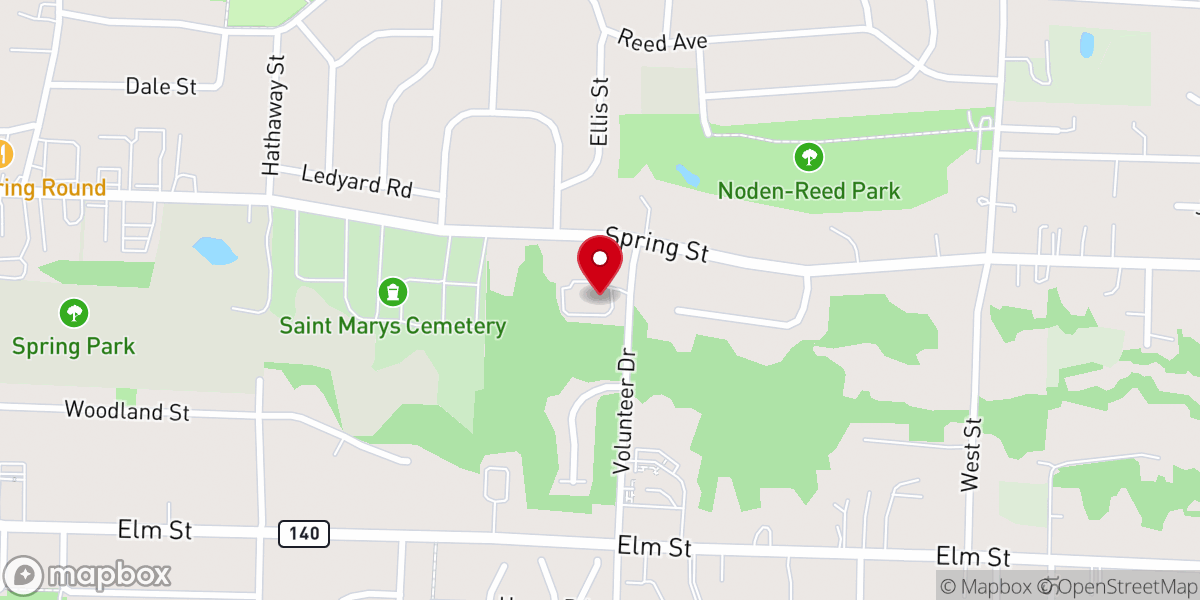 Map showing location of Living Waters Fellowship Church