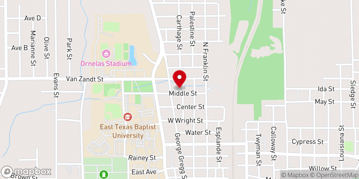 Map showing location of Mt Moriah Missionary Baptst Church