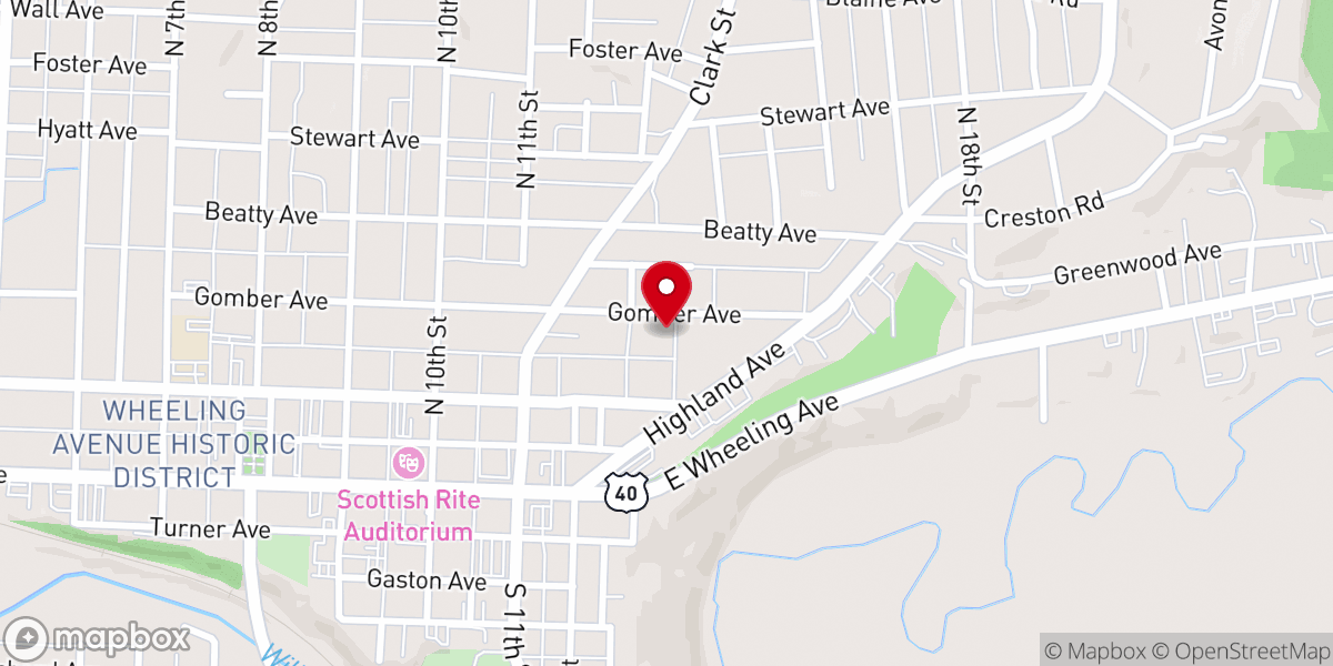 Map showing location of Cambridge Main Street Initiative Inc