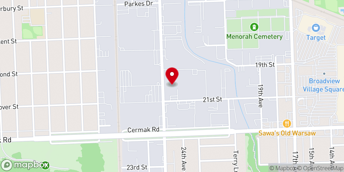 Map showing location of Windy City Limousine & Bus Worldwide