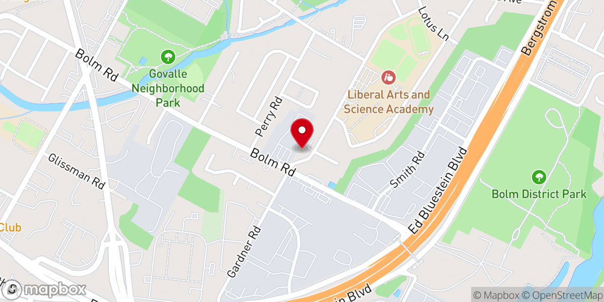 Map showing location of Solid Rock Missionary Baptist Church of Austin