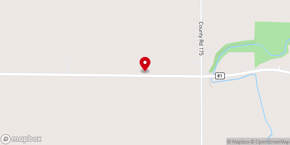 Map showing location of Blanchard River Church-Christ