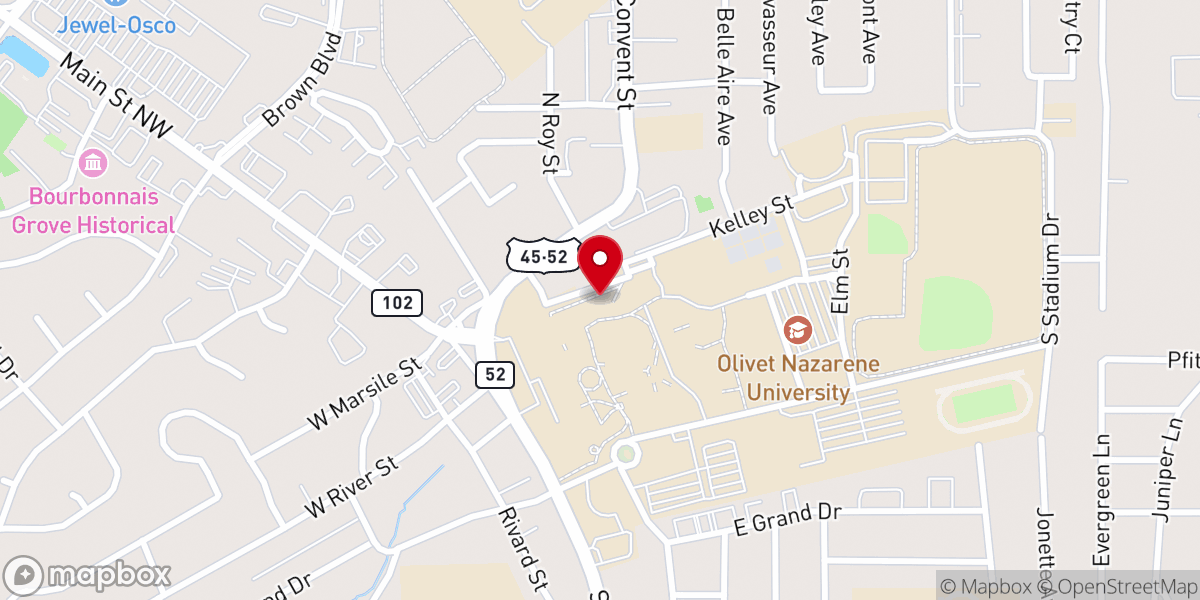 Map showing location of Kelley Prayer Chapel