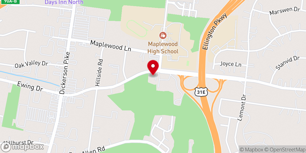 Map showing location of Church of Christ at Broadmoor