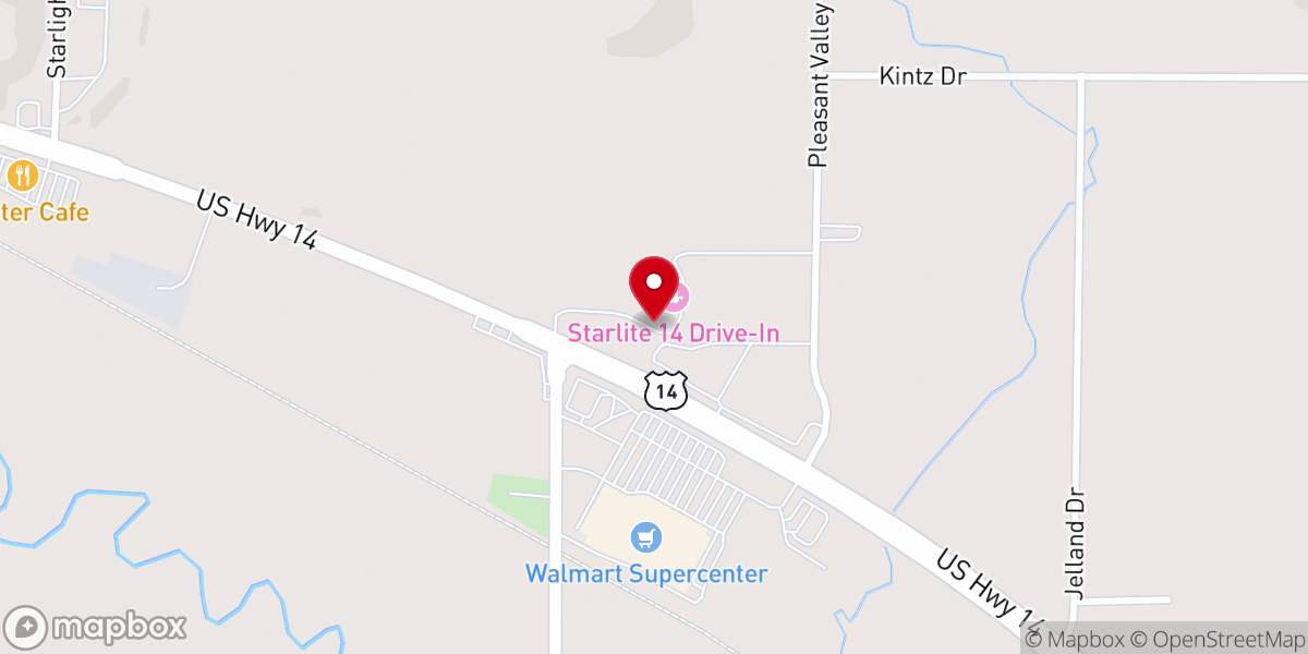 Map showing location of Starlite 14 Drive In