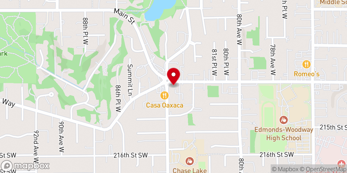 Map showing location of Calvary Chapel Edmonds