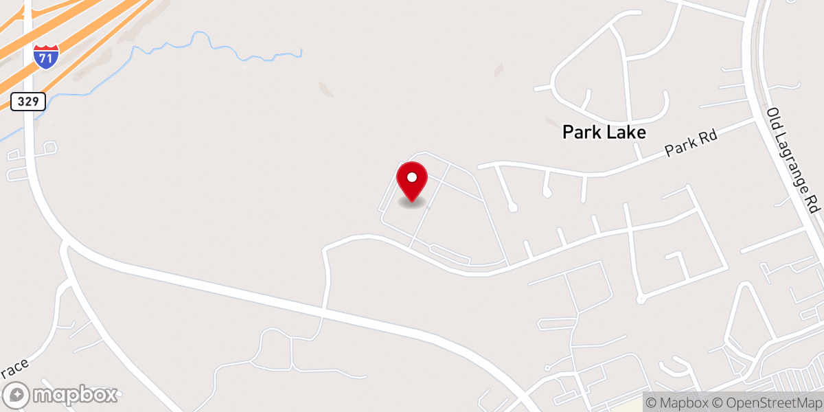 Map showing location of Crestwood Baptist Church