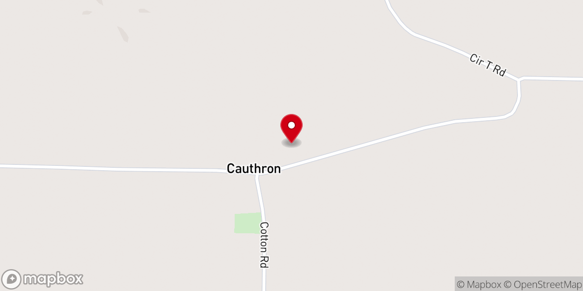 Map showing location of Cauthron Church