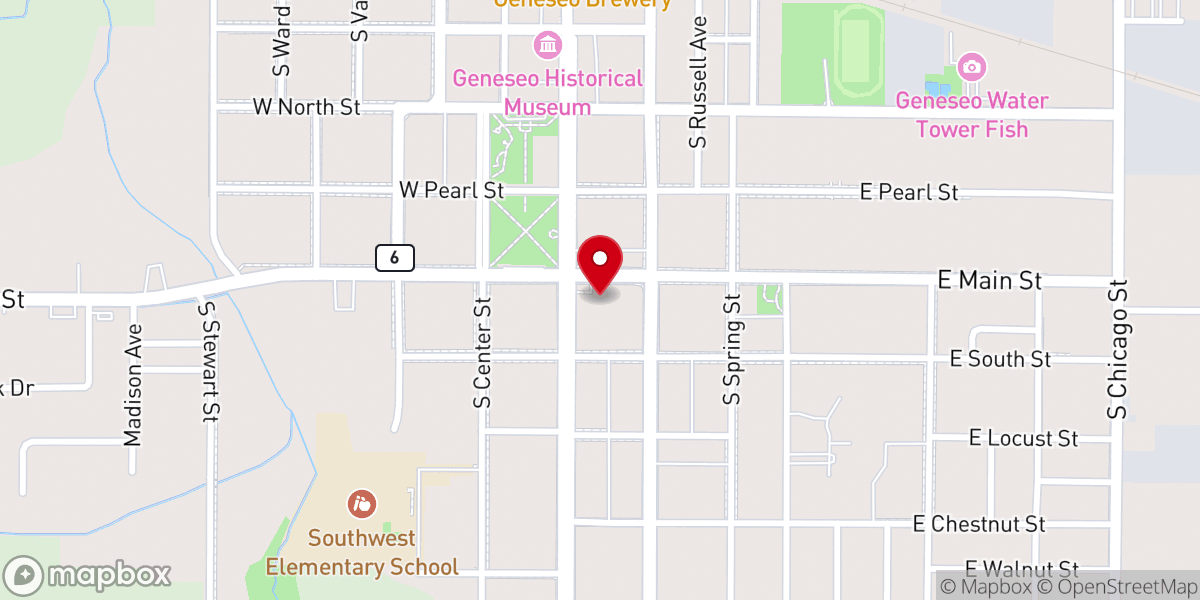 Map showing location of First Lutheran Church ELCA