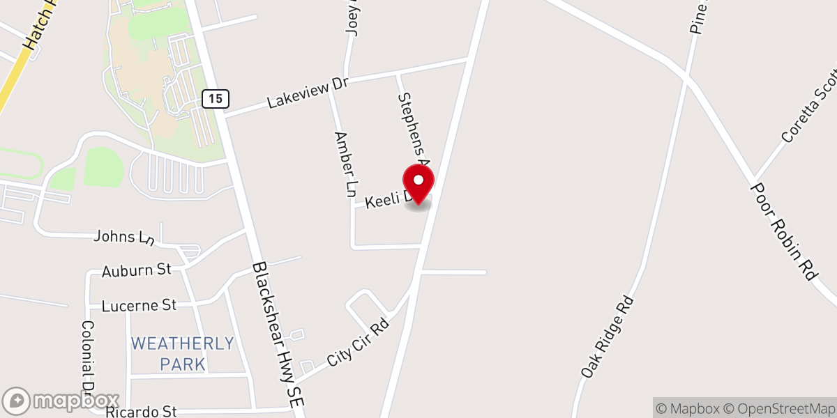 Map showing location of Saint Rose of Lima Catholic Church