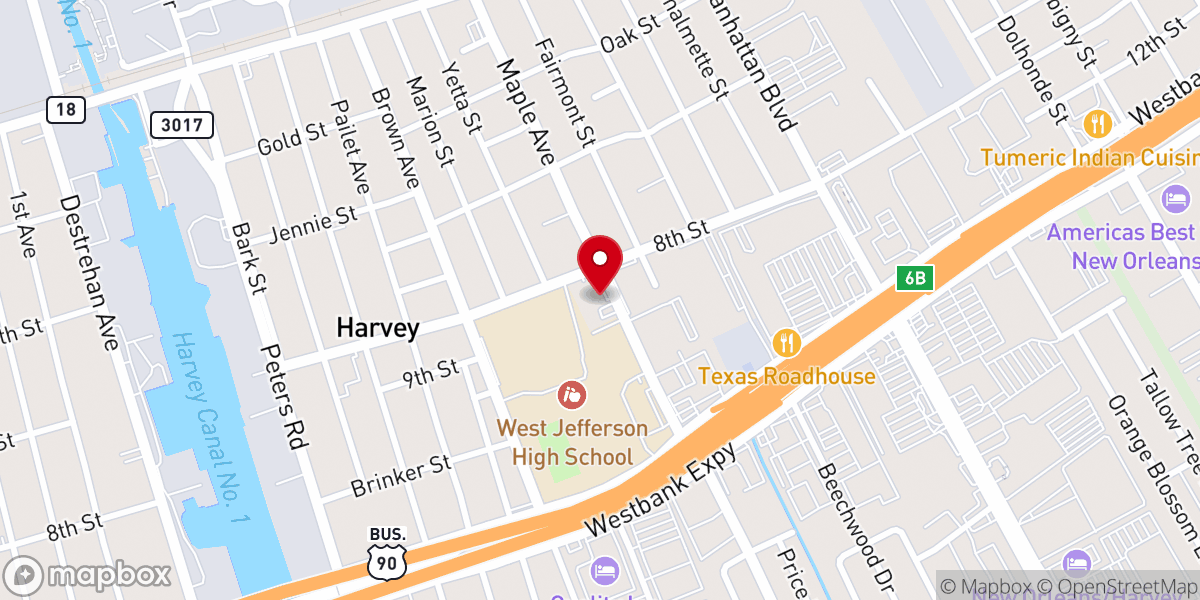 Map showing location of Infant Jesus of Prague Church