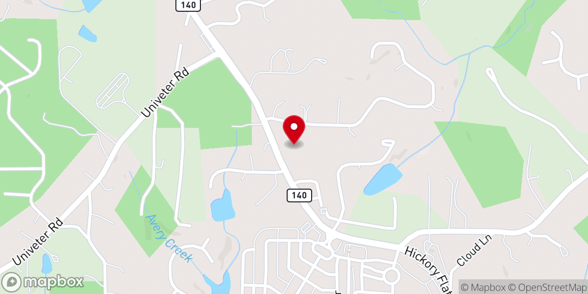 Map showing location of Rising Hills Church