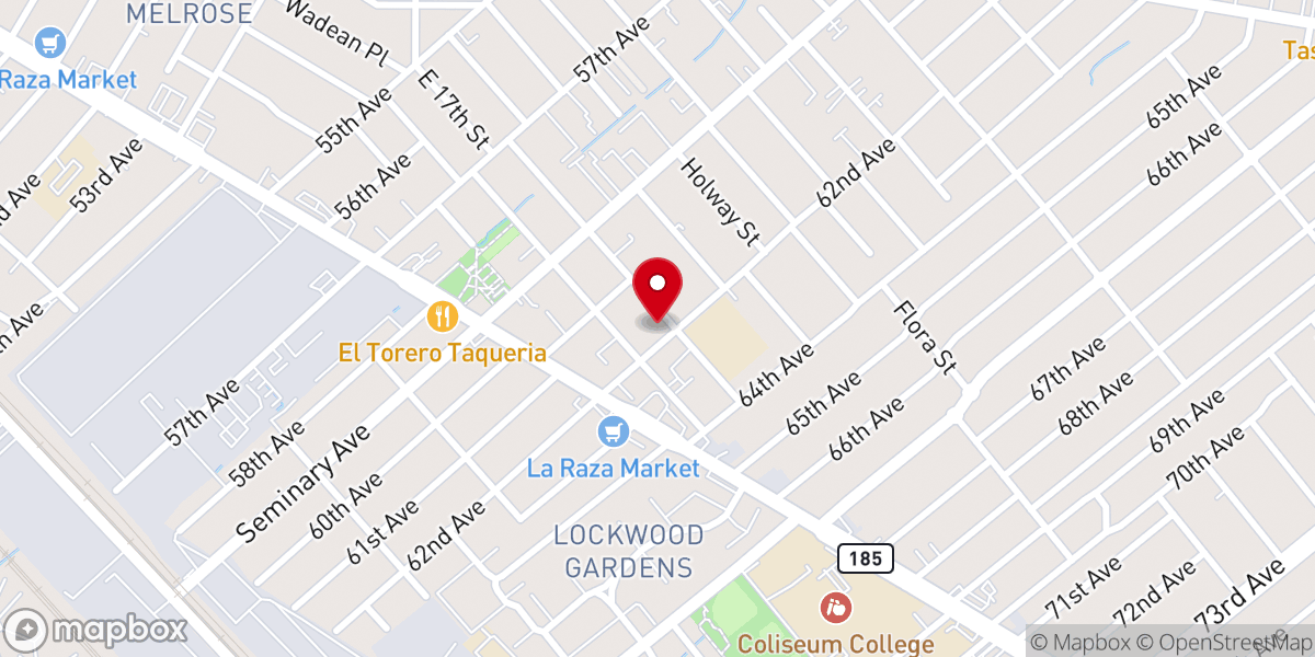 Map showing location of St. Junipero Friary