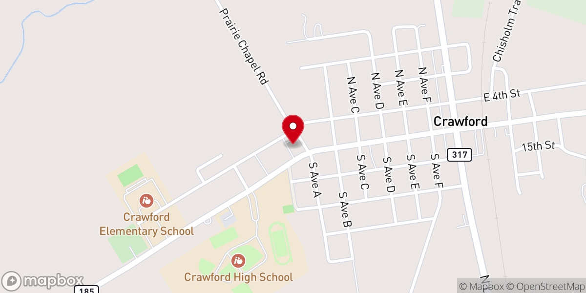 Map showing location of St Paul Lutheran Church