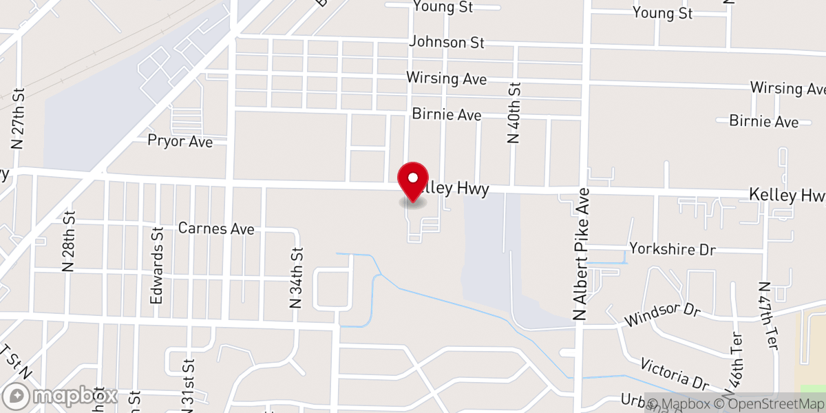 Map showing location of Northside United Pentecostal Church