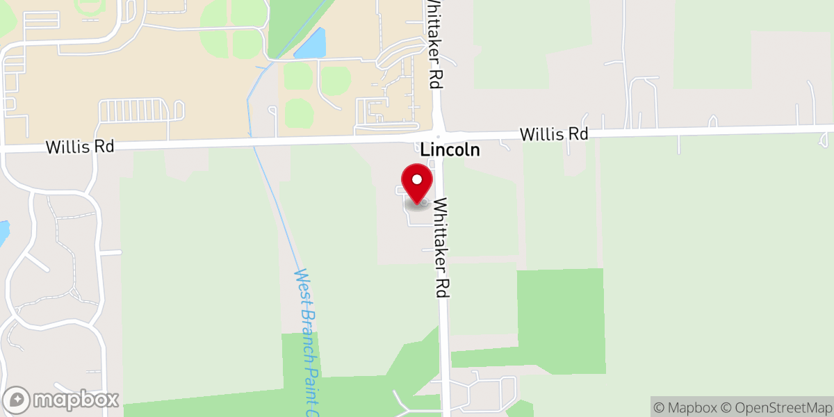 Map showing location of Oakwood Church