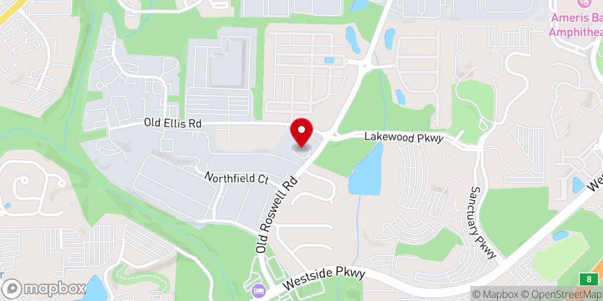 Map showing location of Revive Church Atlanta