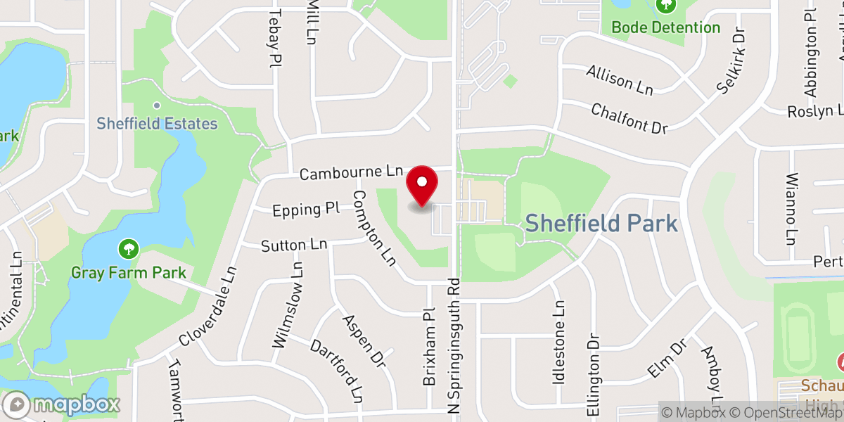 Map showing location of Baptist Church of Schaumburg