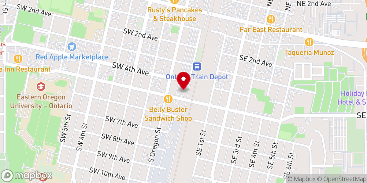 Map showing location of New Hope Baptist Church