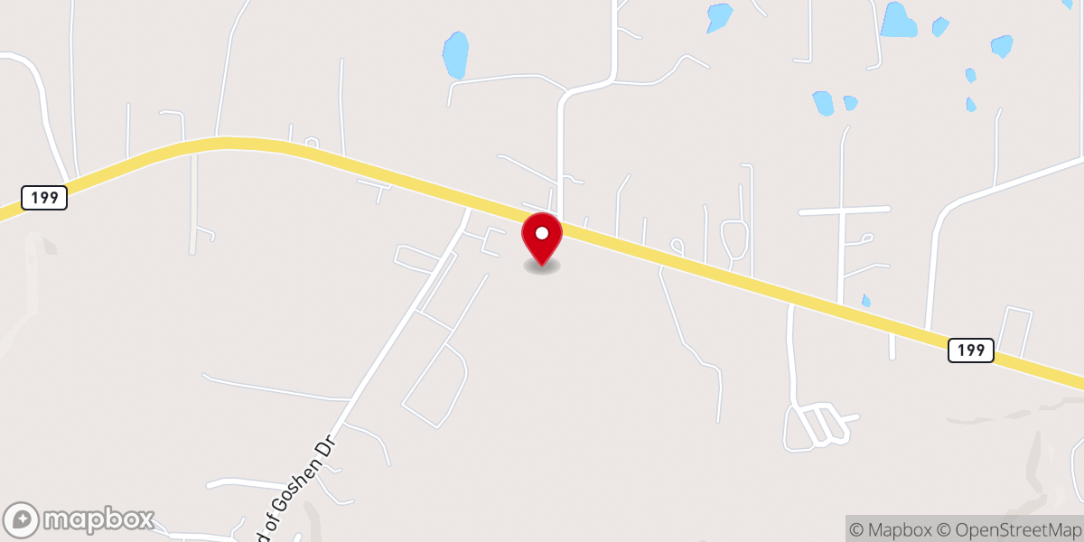 Map showing location of Springtown Seventh-day Adventist Church