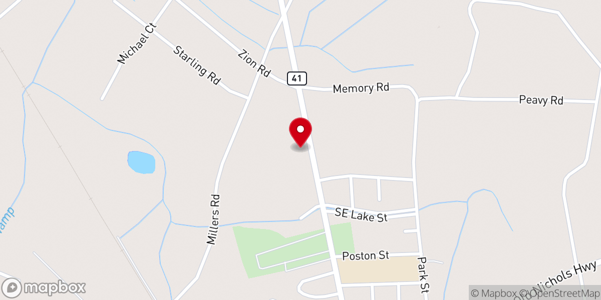Map showing location of Bethel Word Church