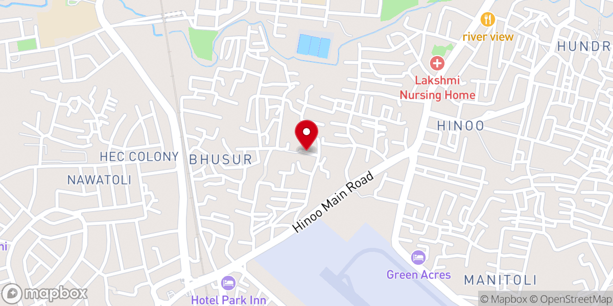Map showing location of St. Stephen's Orthodox Syrian Church, Ranchi