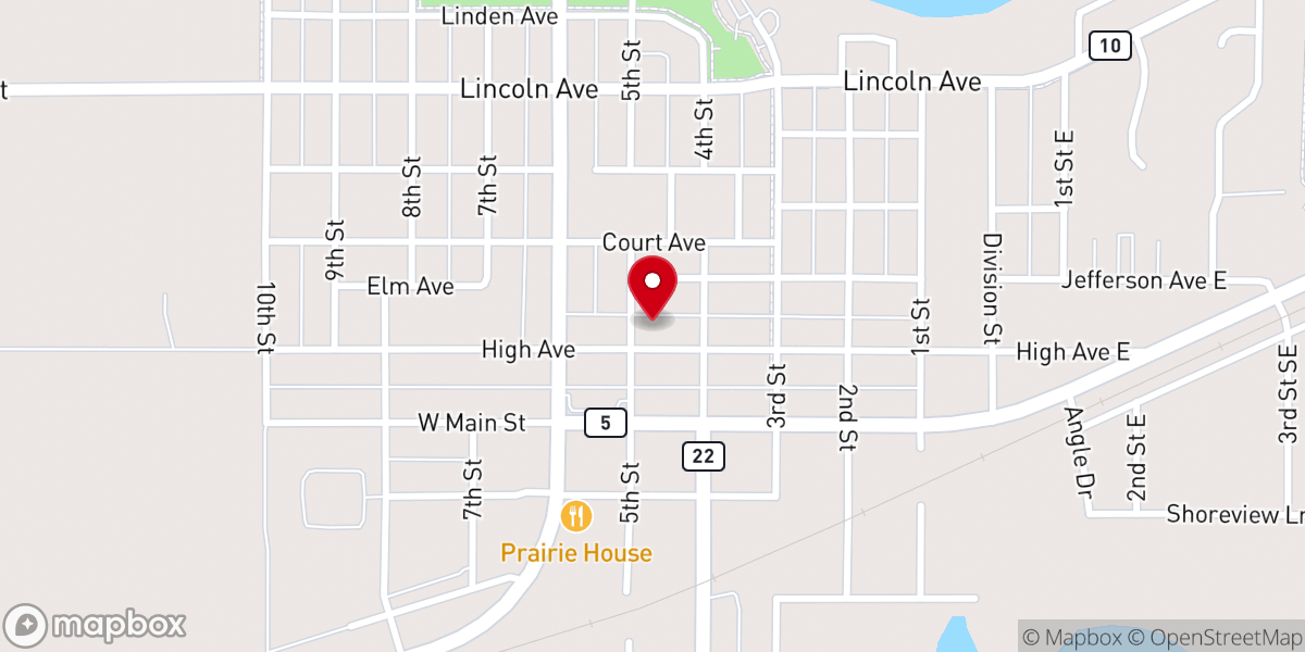 Map showing location of Immanuel Lutheran Church