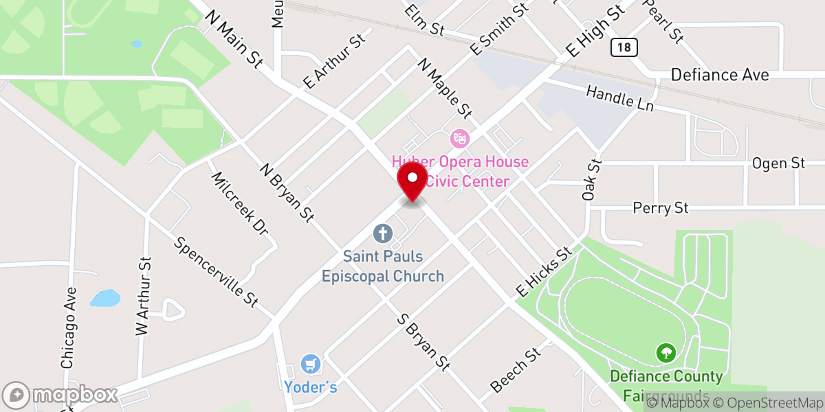Map showing location of Gateway Chapel