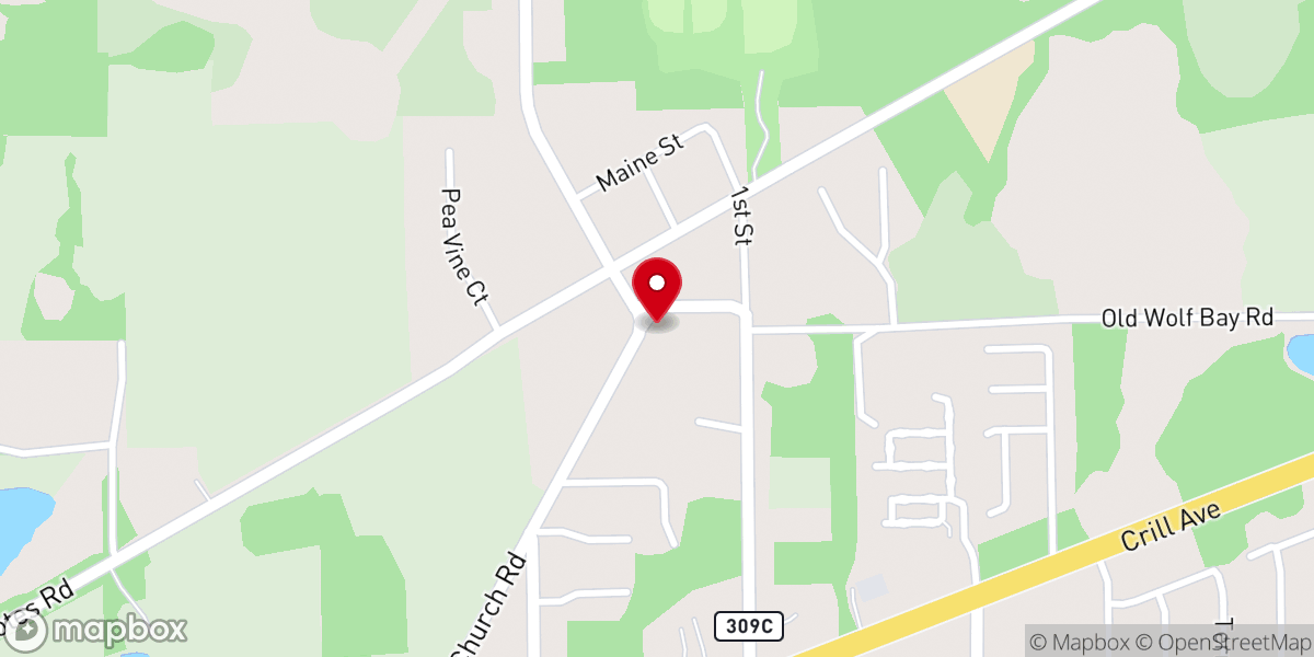 Map showing location of Francis Baptist Church