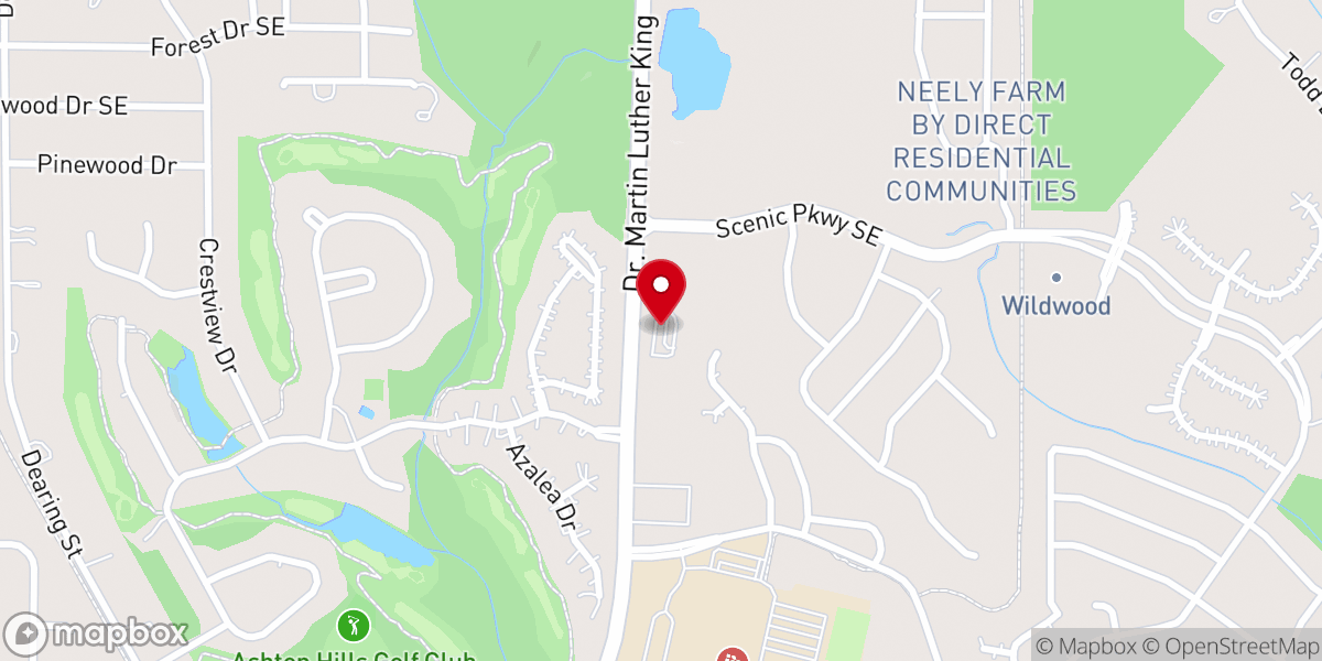Map showing location of Covington Church of Christ