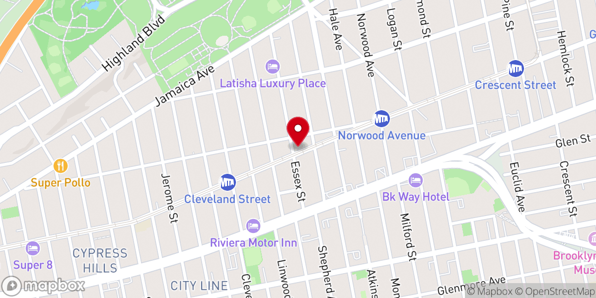 Map showing location of Iglesia Pentecostal Ebenrzer Luz Divina