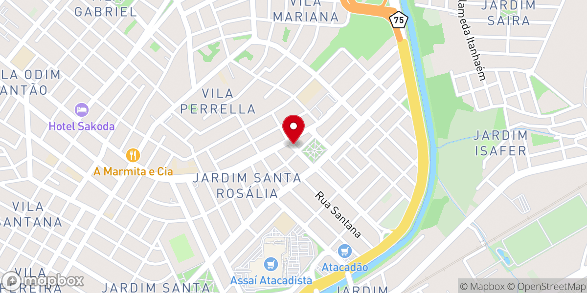 Map showing location of Igreja de Santa Rosália