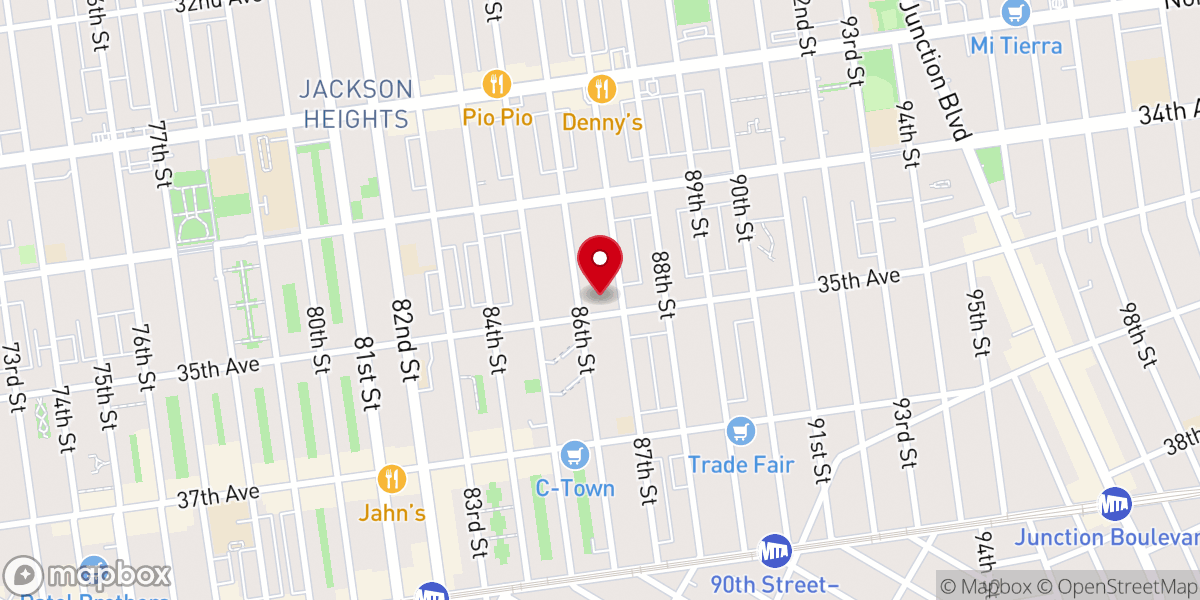 Map showing location of The Salvation Army Queens Temple Corps Community Center