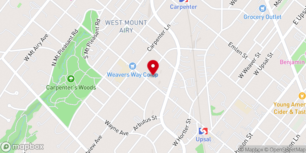 Map showing location of Summit Presbyterian Church