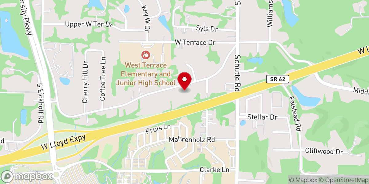 Map showing location of St Paul's United Church of Christ