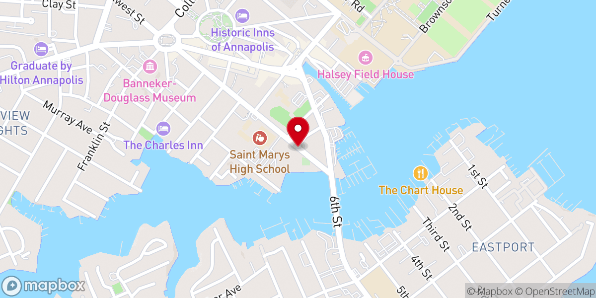 Map showing location of Saint Marys Convent