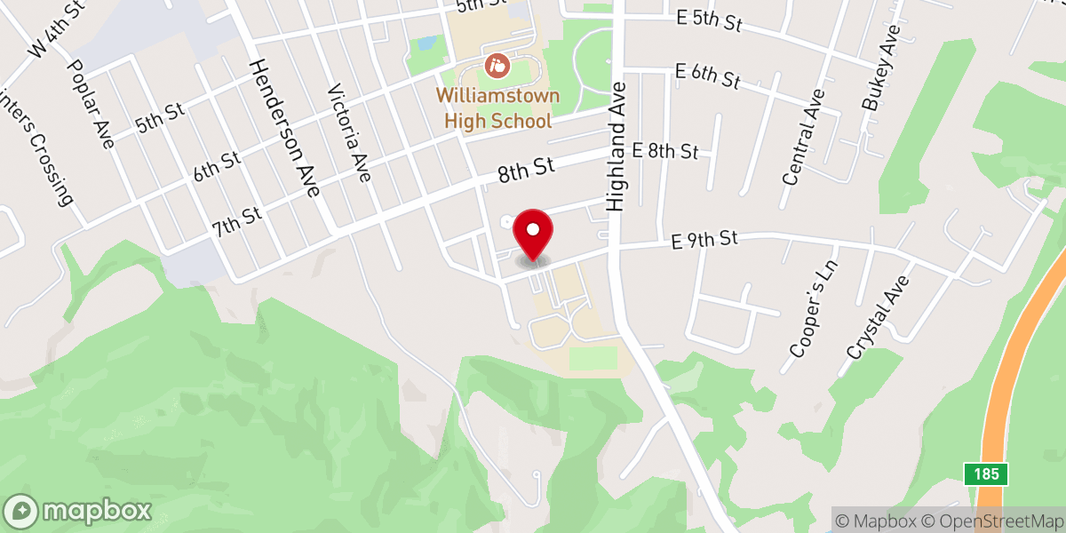 Map showing location of Evergreen Bible Church
