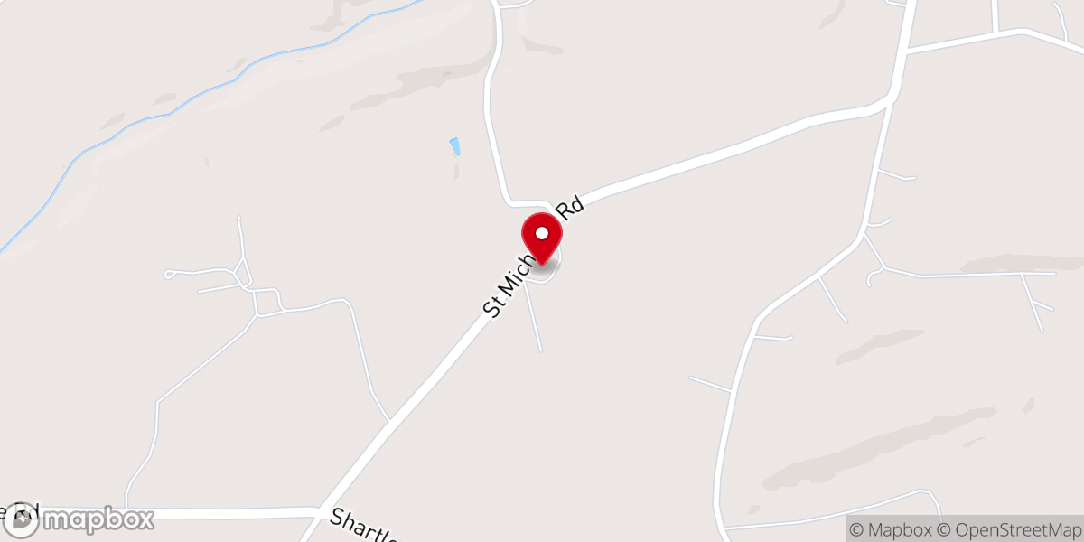 Map showing location of St Michael's Church