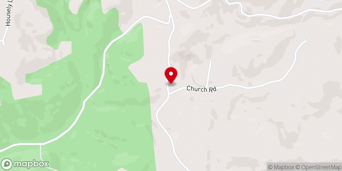 Map showing location of Demory Baptist Church