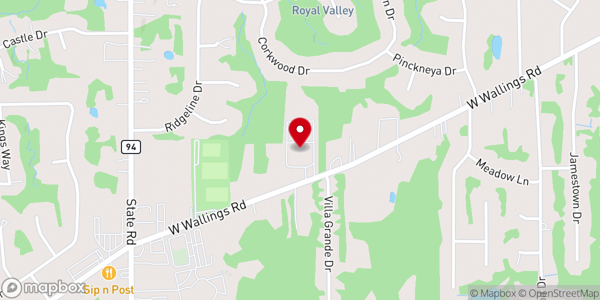 Map showing location of St. Paul Greek Orthodox Church
