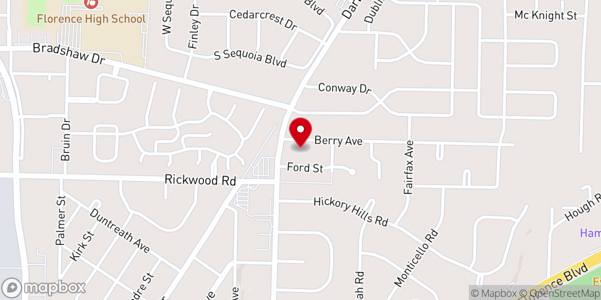 Map showing location of St Bartholomew's Episcopal Church