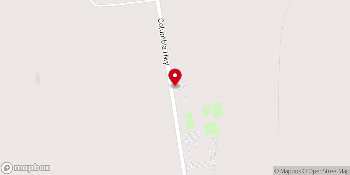 Map showing location of Richland Baptist Church