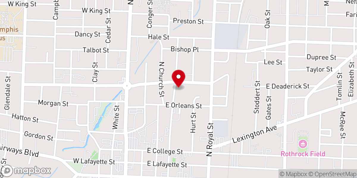 Map showing location of The Cumberland House
