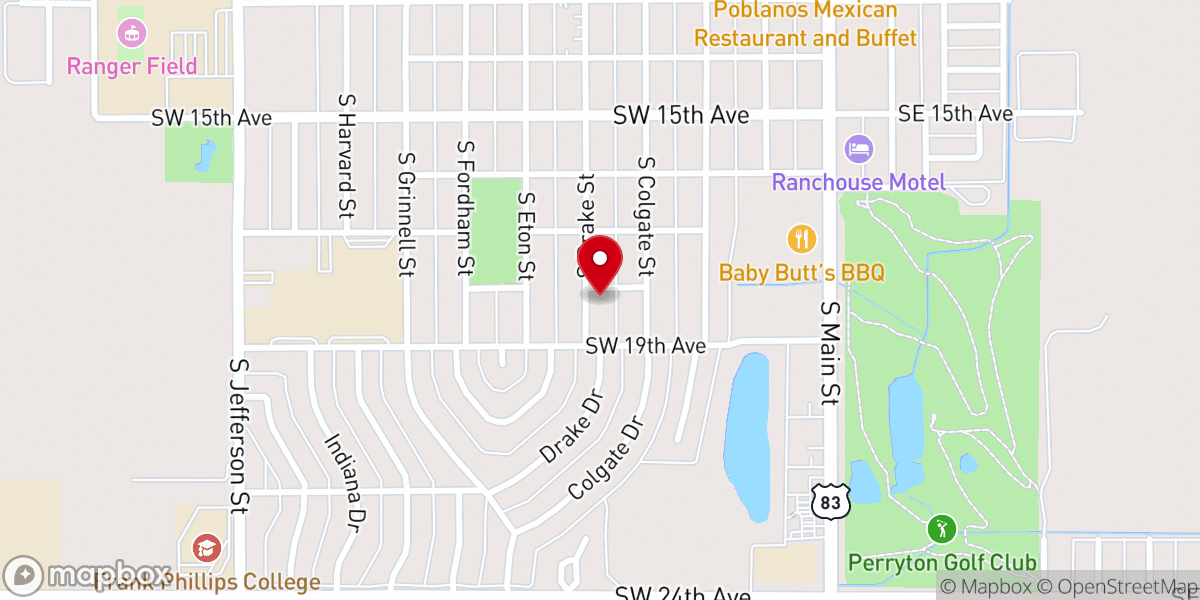 Map showing location of Trinity Presbyterian Church