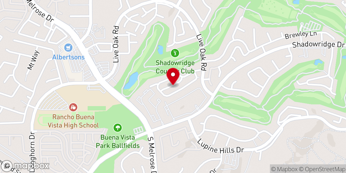 Map showing location of Cable Foundation of the United Methodist Church of Vista