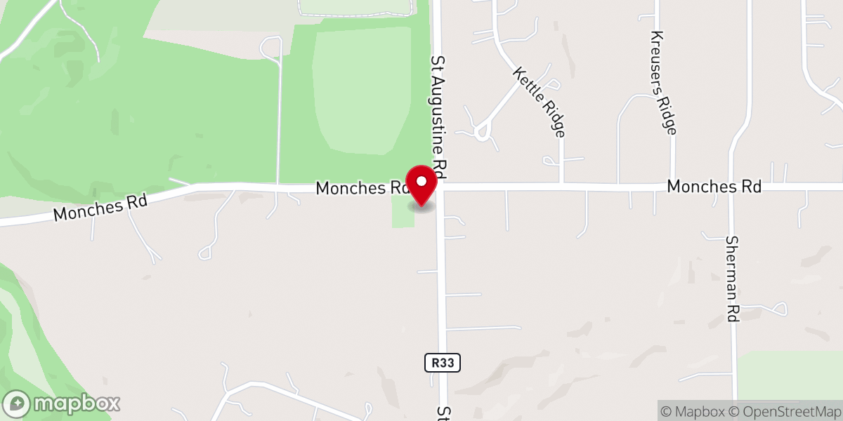 Map showing location of St. Paul's United Church of Christ