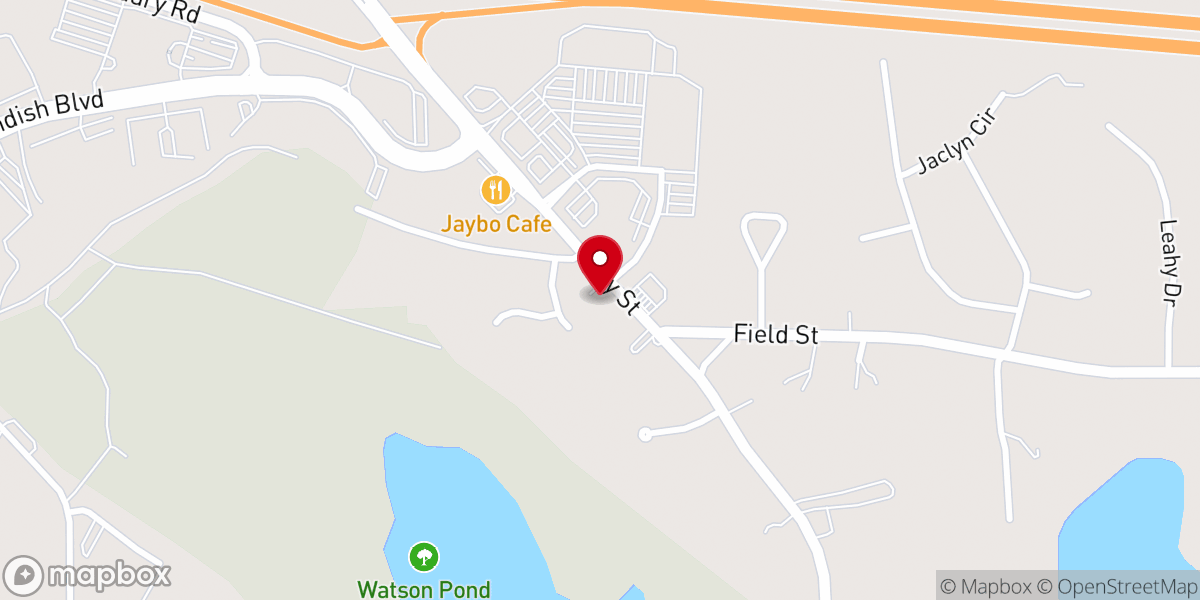 Map showing location of North Taunton Baptist Church